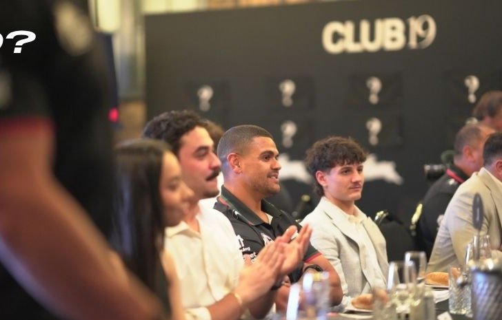 Club 19 members with Rabbitohs players