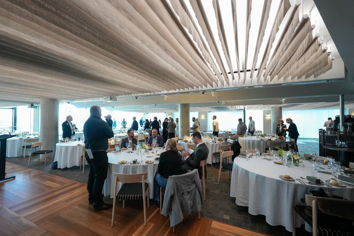Room set for the 2026 Business Chamber Luncheon
