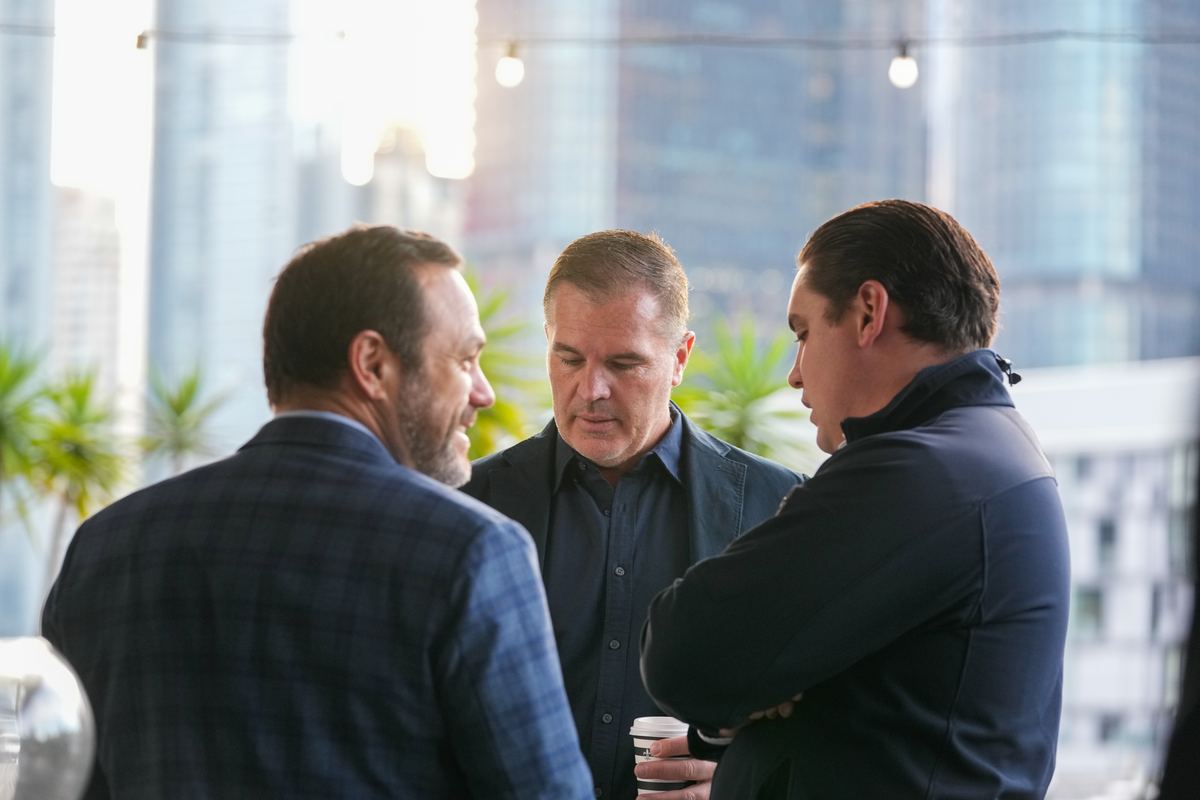 Members in conversation at a Rabbitohs Business Chamber event